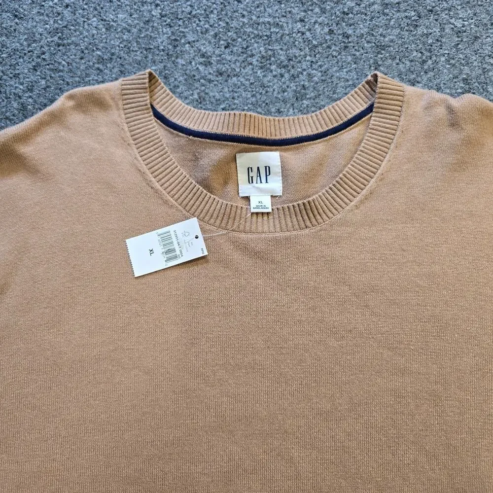 Gap Sweater Mens Size XL Brown Cotton Knit Long Sleeve Crew Neck Classic Casual